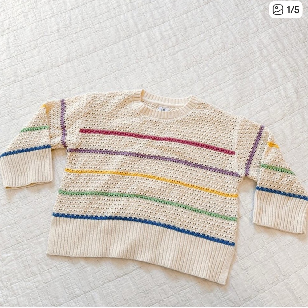 babyGap Pointelle Sweater Striped Multistriped 4 years